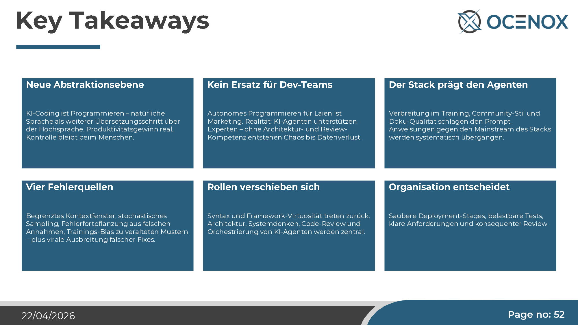 Key Takeaways — die sechs Kernbefunde